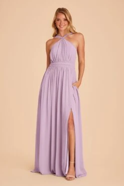 Cheap Plush Attire Store 10 Kiko Chiffon Dress - Lavender