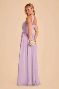 Kiko Chiffon Dress - Lavender 13 Kiko Chiffon Dress - Lavender -Cheap Plush Attire Store lavender kiko slit bridesmaid dress 04