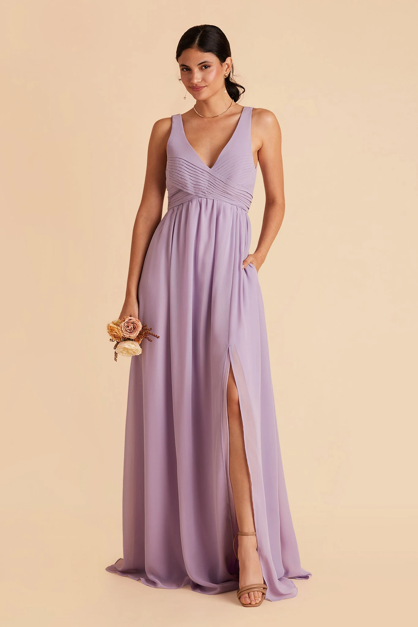 Laurie Empire Dress - Lavender 8 Laurie Empire Dress - Lavender - Image 6