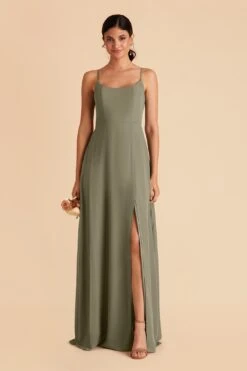Amy Chiffon Dress - Moss Green 14 Amy Chiffon Dress - Moss Green -Cheap Plush Attire Store moss green amy bridesmaid dress 02