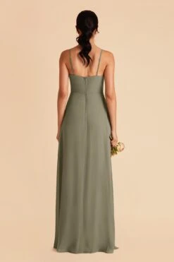 Amy Chiffon Dress - Moss Green 12 Amy Chiffon Dress - Moss Green -Cheap Plush Attire Store moss green amy bridesmaid dress 04