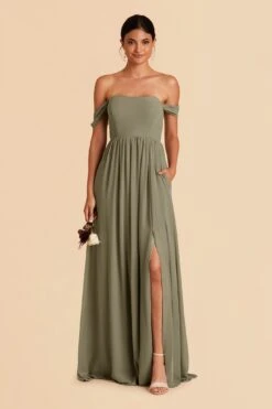 August Convertible Dress - Moss Green