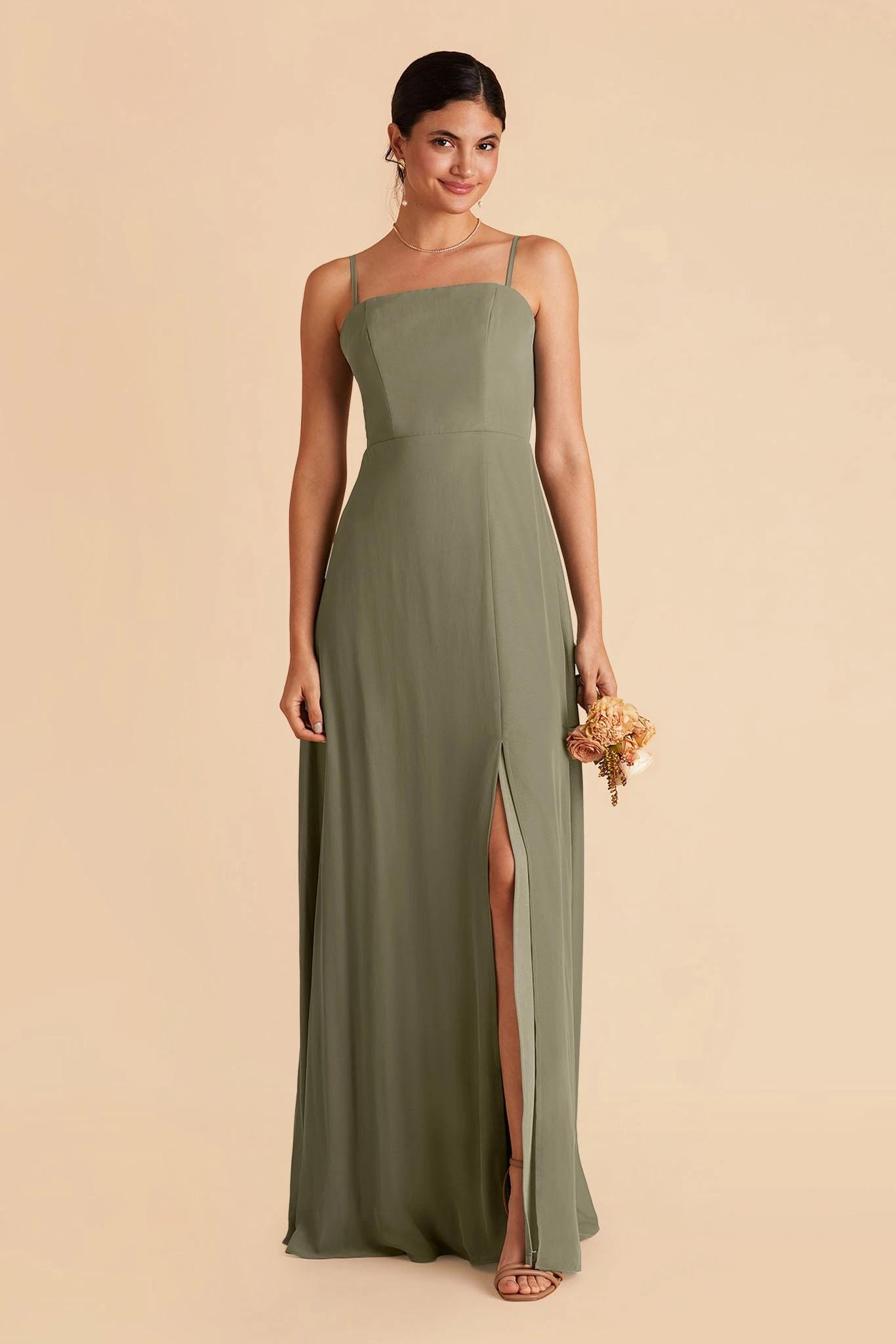 Chris Convertible Chiffon Dress - Moss Green 5 Chris Convertible Chiffon Dress - Moss Green - Image 3