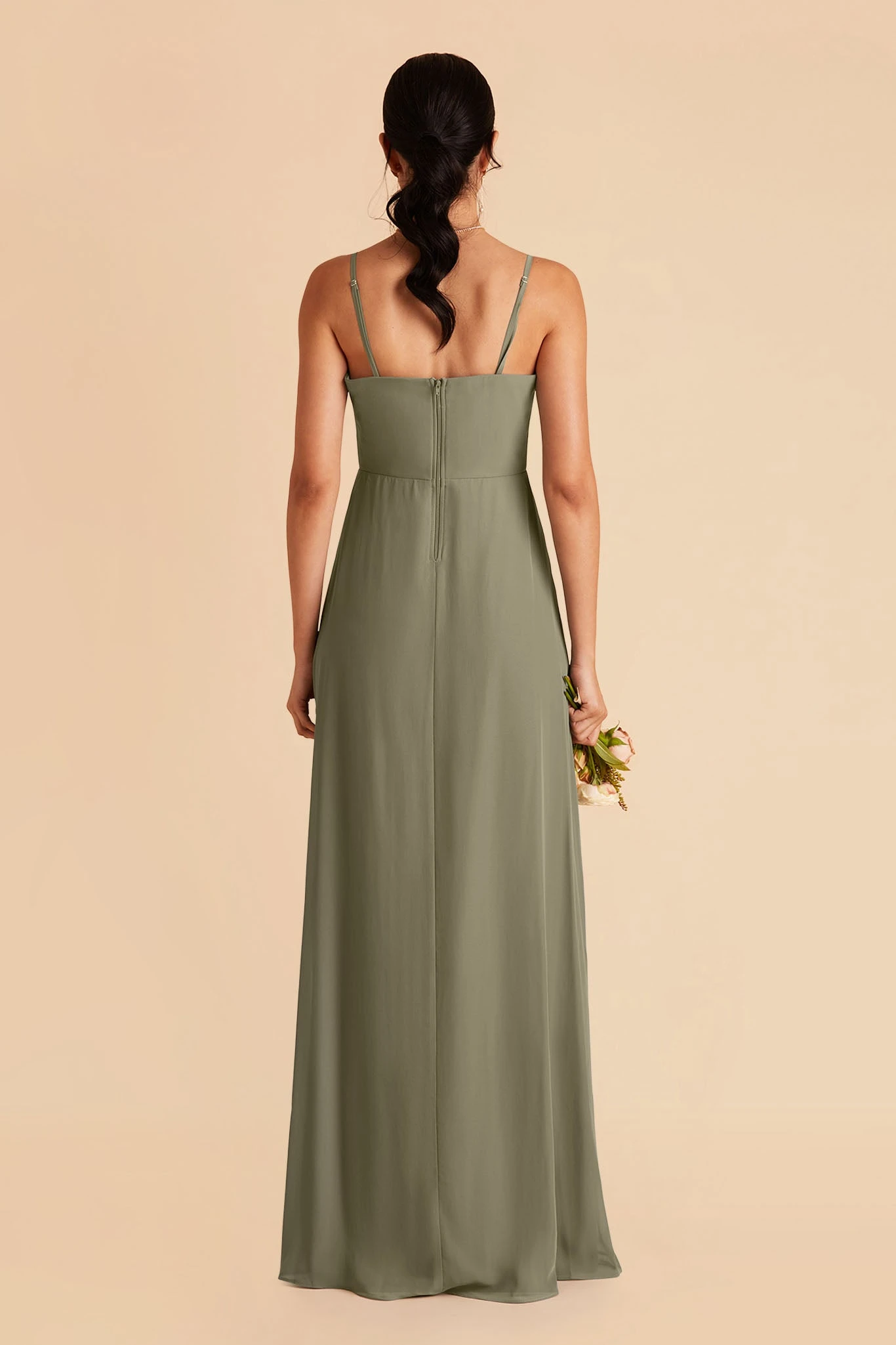 Chris Convertible Chiffon Dress - Moss Green 8 Chris Convertible Chiffon Dress - Moss Green - Image 6