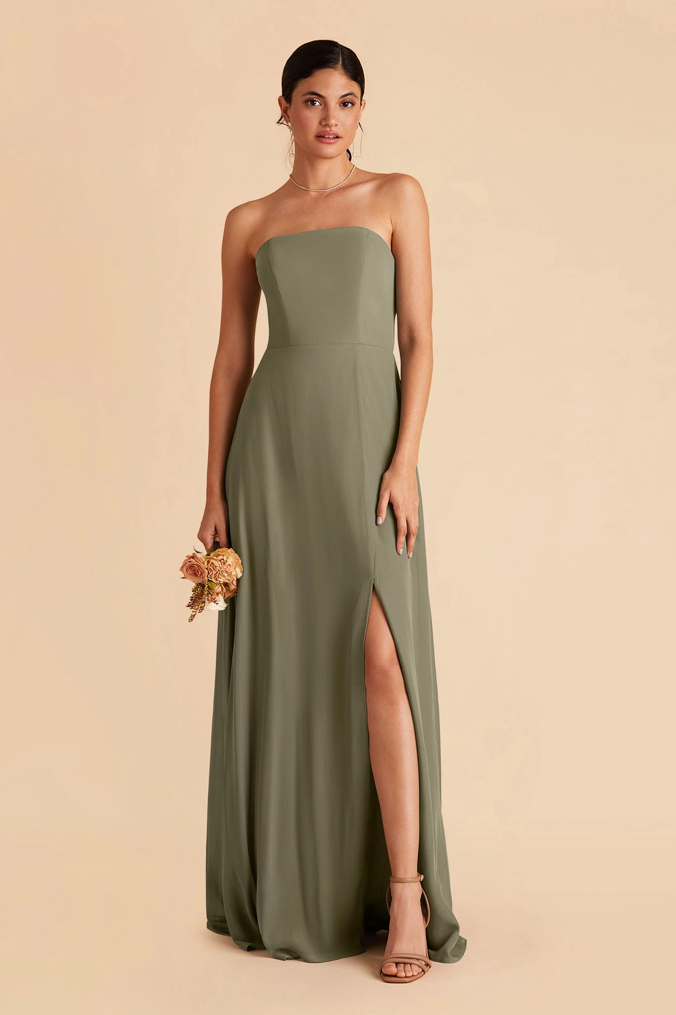 Chris Convertible Chiffon Dress - Moss Green 4 Chris Convertible Chiffon Dress - Moss Green - Image 2