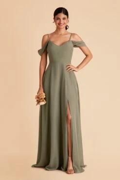 Devin Convertible Dress - Moss Green -Cheap Plush Attire Store moss green devin convertible slit bridesmaid dress 02