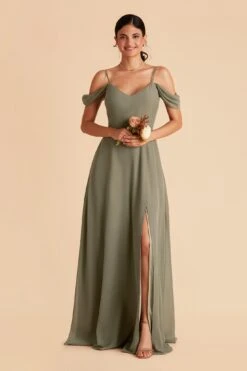 Devin Convertible Dress - Moss Green -Cheap Plush Attire Store moss green devin convertible slit bridesmaid dress 03