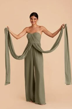 Gigi Convertible Jumpsuit - Moss Green -Cheap Plush Attire Store moss green gigi convertible bridesmaid jumpsuit 02 0eb022ff 5c0a 4752 8793 8d306836efb9