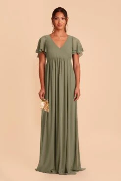Hannah Empire Dress - Moss Green 14 Hannah Empire Dress - Moss Green -Cheap Plush Attire Store moss green hannah bridesmaid dress 02