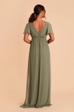 Hannah Empire Dress - Moss Green 16 Hannah Empire Dress - Moss Green -Cheap Plush Attire Store moss green hannah bridesmaid dress 05
