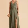 Laurie Empire Dress - Moss Green 2 Laurie Empire Dress - Moss Green -Cheap Plush Attire Store moss green laurie slit bridesmaid dress 01