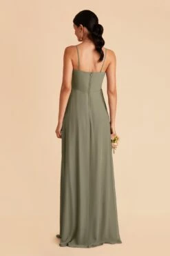 Winnie Convertible Chiffon Dress - Moss Green 17 Winnie Convertible Chiffon Dress - Moss Green -Cheap Plush Attire Store moss green winnie convertible slit bridesmaid dress 01