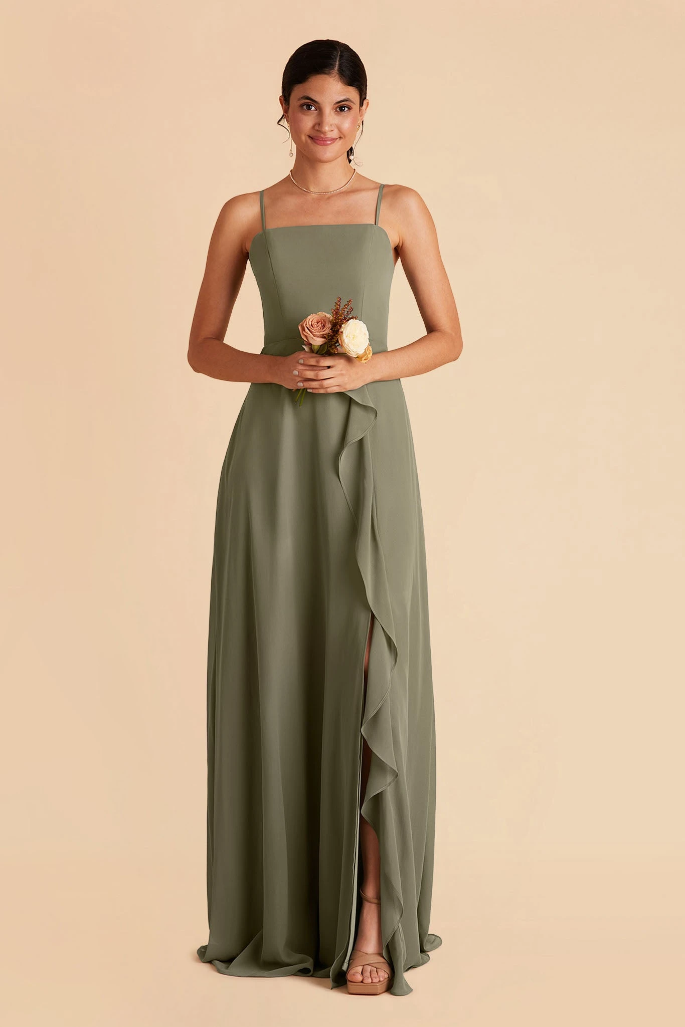 Winnie Convertible Chiffon Dress - Moss Green 6 Winnie Convertible Chiffon Dress - Moss Green - Image 4