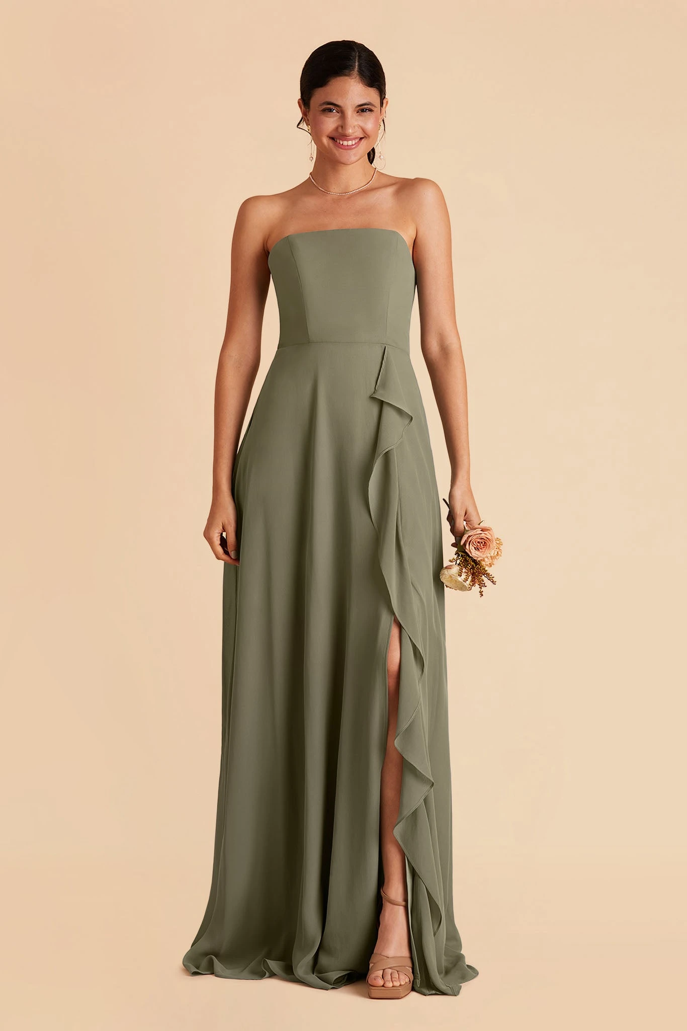 Winnie Convertible Chiffon Dress - Moss Green 7 Winnie Convertible Chiffon Dress - Moss Green - Image 5