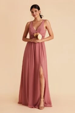 Laurie Empire Dress - Mulberry -Cheap Plush Attire Store mulberry laurie slit bridesmaid dress 03