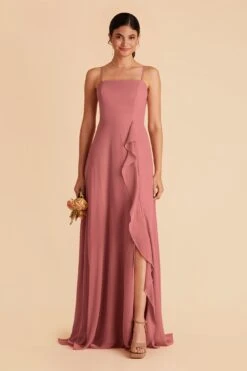 Winnie Convertible Chiffon Dress - Mulberry -Cheap Plush Attire Store mulberry winnie convertible slit bridesmaid dress 02