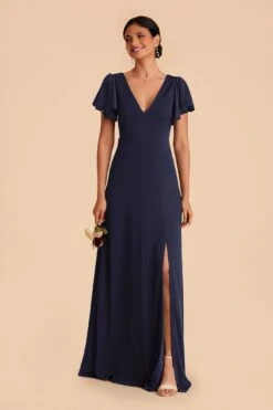 Hannah Crepe Dress - Navy -Cheap Plush Attire Store navy hannah convertible bridesmaid dress 01 241b7780 477f 4af4 a97f c79dcd866334