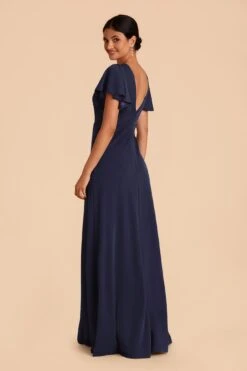 Hannah Crepe Dress - Navy -Cheap Plush Attire Store navy hannah convertible bridesmaid dress 02