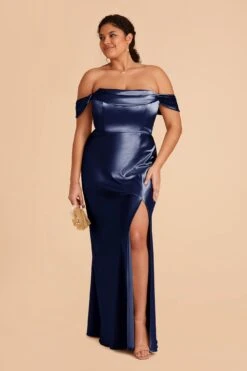 Mia Shiny Satin Convertible Dress - Navy 22 Mia Shiny Satin Convertible Dress - Navy -Cheap Plush Attire Store navy mia plus size convertible satin bridesmaid dress 02 9876ae4b 707c 479e 9810 6750e8c4293b