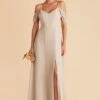 Devin Convertible Dress - Neutral Champagne -Cheap Plush Attire Store neutral champagne devin convertible slit bridesmaid dress 03