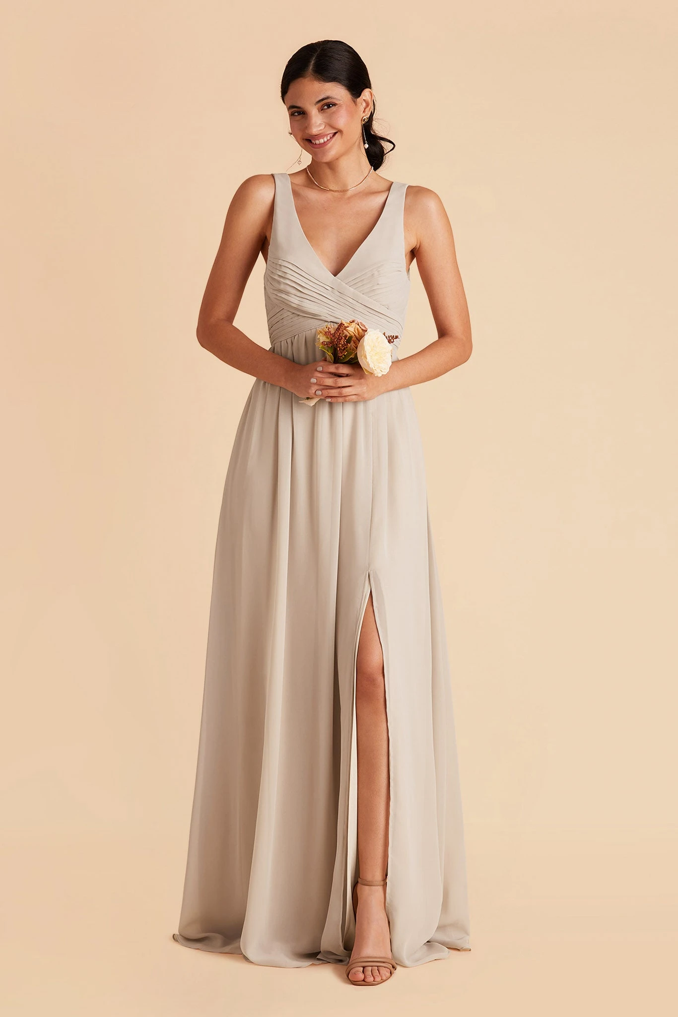 Laurie Empire Dress - Neutral Champagne 5 Laurie Empire Dress - Neutral Champagne - Image 3