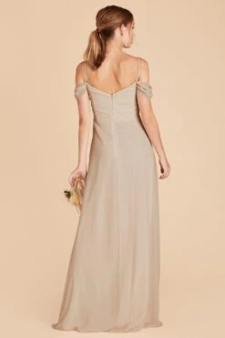 Spence Convertible Dress - Neutral Champagne -Cheap Plush Attire Store neutral champagne spence convertible slit bridesmaid dress 01