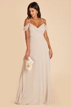 Spence Convertible Dress - Neutral Champagne -Cheap Plush Attire Store neutral champagne spence convertible slit bridesmaid dress 05