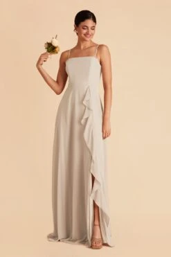 Winnie Convertible Chiffon Dress - Neutral Champagne