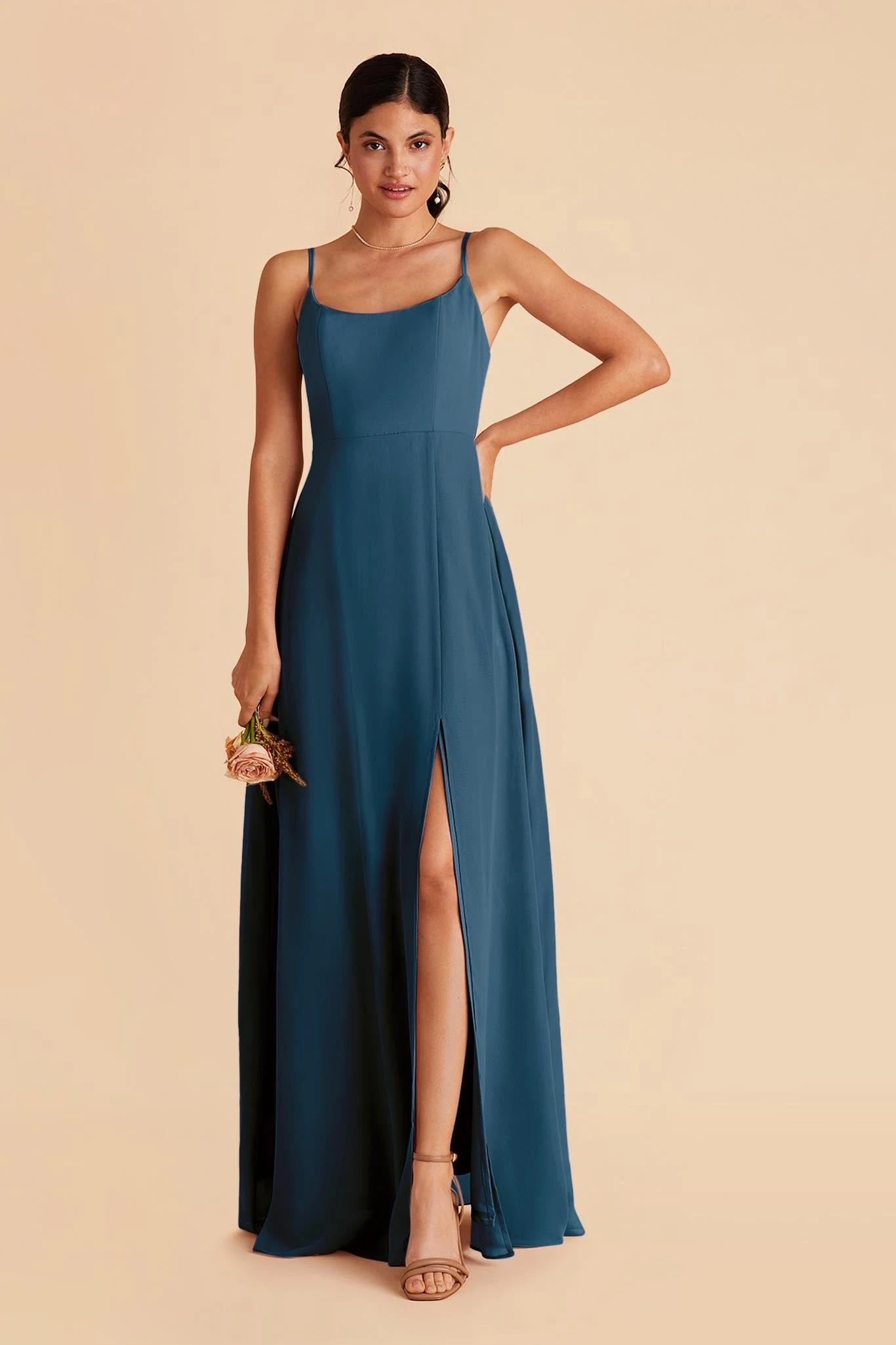 Amy Chiffon Dress - Ocean Blue 3 Amy Chiffon Dress - Ocean Blue