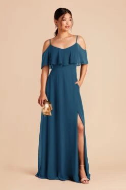 Jane Convertible Dress - Ocean Blue -Cheap Plush Attire Store ocean blue jane slit bridesmaid dress 03