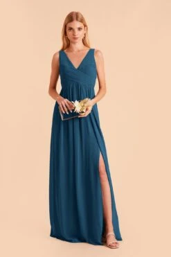 Laurie Empire Dress - Ocean Blue 12 Laurie Empire Dress - Ocean Blue -Cheap Plush Attire Store ocean blue laurie convertible slit bridesmaid dress 02