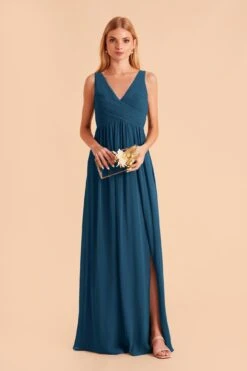 Laurie Empire Dress - Ocean Blue 13 Laurie Empire Dress - Ocean Blue -Cheap Plush Attire Store ocean blue laurie convertible slit bridesmaid dress 03