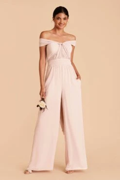 Gigi Convertible Jumpsuit - Pale Blush