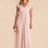Hannah Empire Dress - Pale Blush -Cheap Plush Attire Store pale blush hannah bridesmaid dress 01
