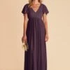 Hannah Empire Dress - Plum