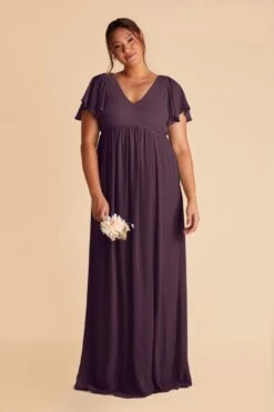 Hannah Empire Dress - Plum -Cheap Plush Attire Store plum hannah plus size bridesmaid dress 01 928f00f9 9689 4e25 a085 a4b58e017fdd