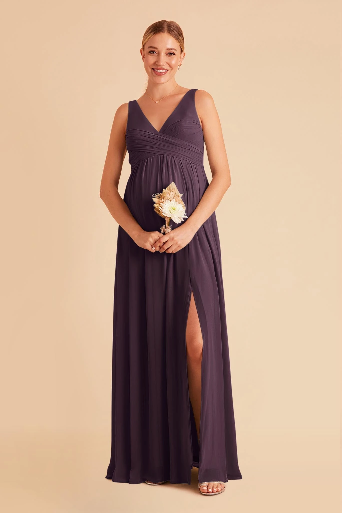 Laurie Empire Dress - Plum 8 Laurie Empire Dress - Plum - Image 6