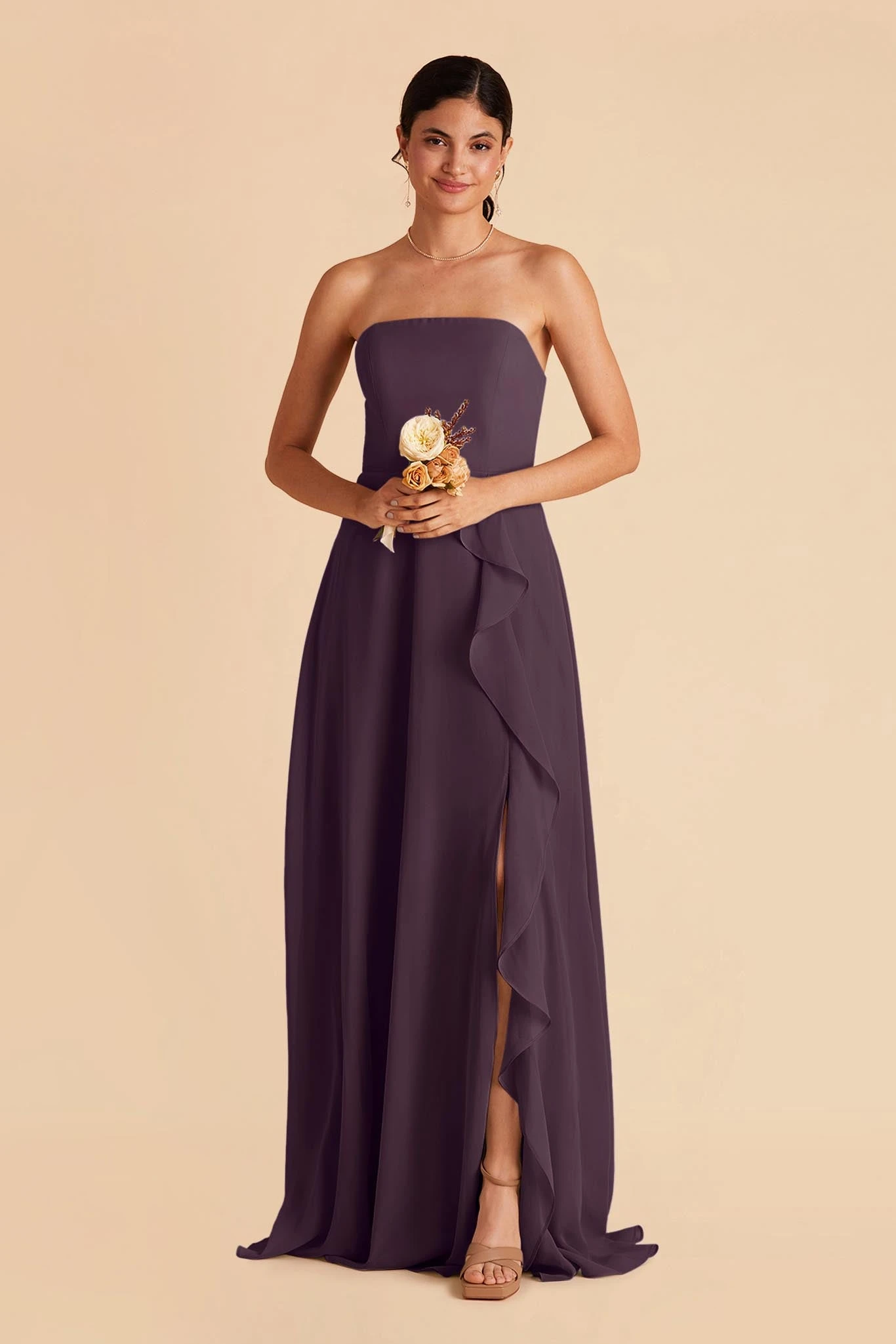 Winnie Convertible Chiffon Dress - Plum 3 Winnie Convertible Chiffon Dress - Plum