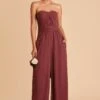Gigi Convertible Jumpsuit - Rosewood -Cheap Plush Attire Store rosewood gigi convertible bridesmaid jumpsuit 01