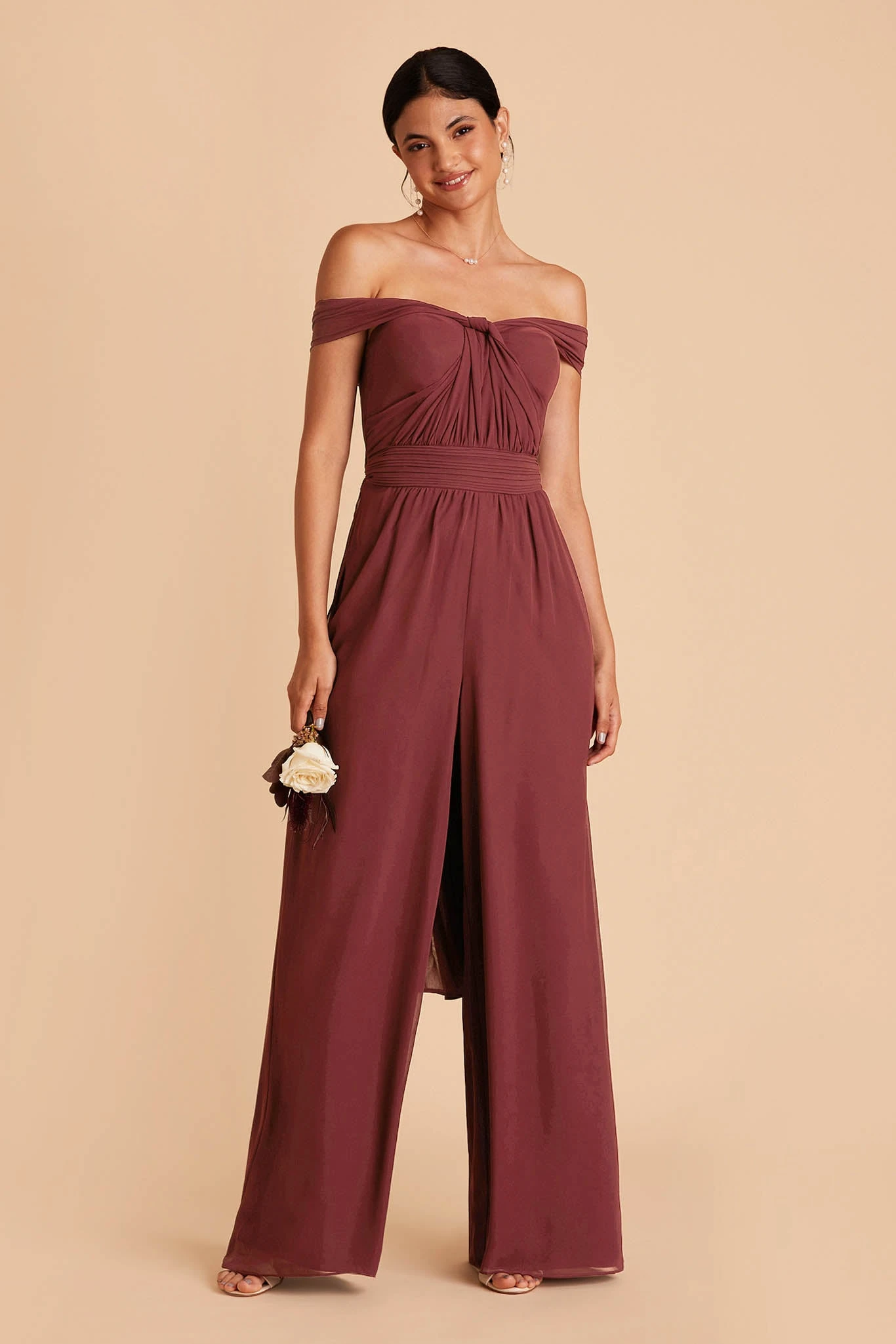 Gigi Convertible Jumpsuit - Rosewood 6 Gigi Convertible Jumpsuit - Rosewood - Image 4