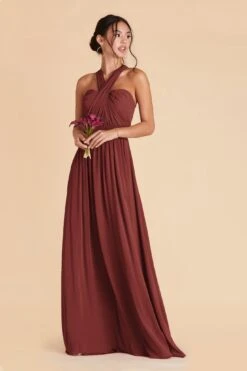 Grace Convertible Dress - Rosewood -Cheap Plush Attire Store rosewood grace convertible bridesmaid dress 02