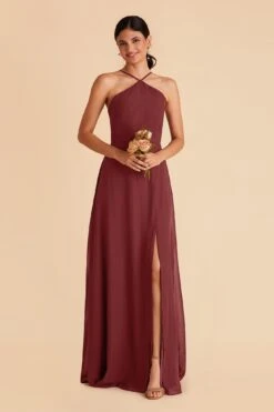 Juliet Chiffon Dress - Rosewood