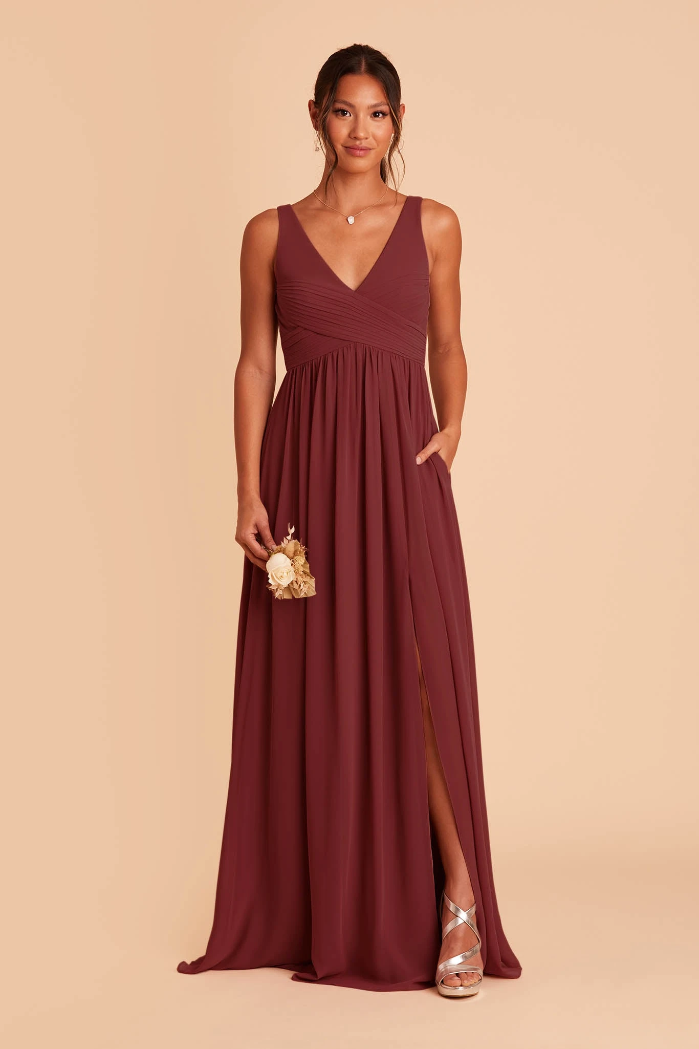 Laurie Empire Dress - Rosewood 7 Laurie Empire Dress - Rosewood - Image 5