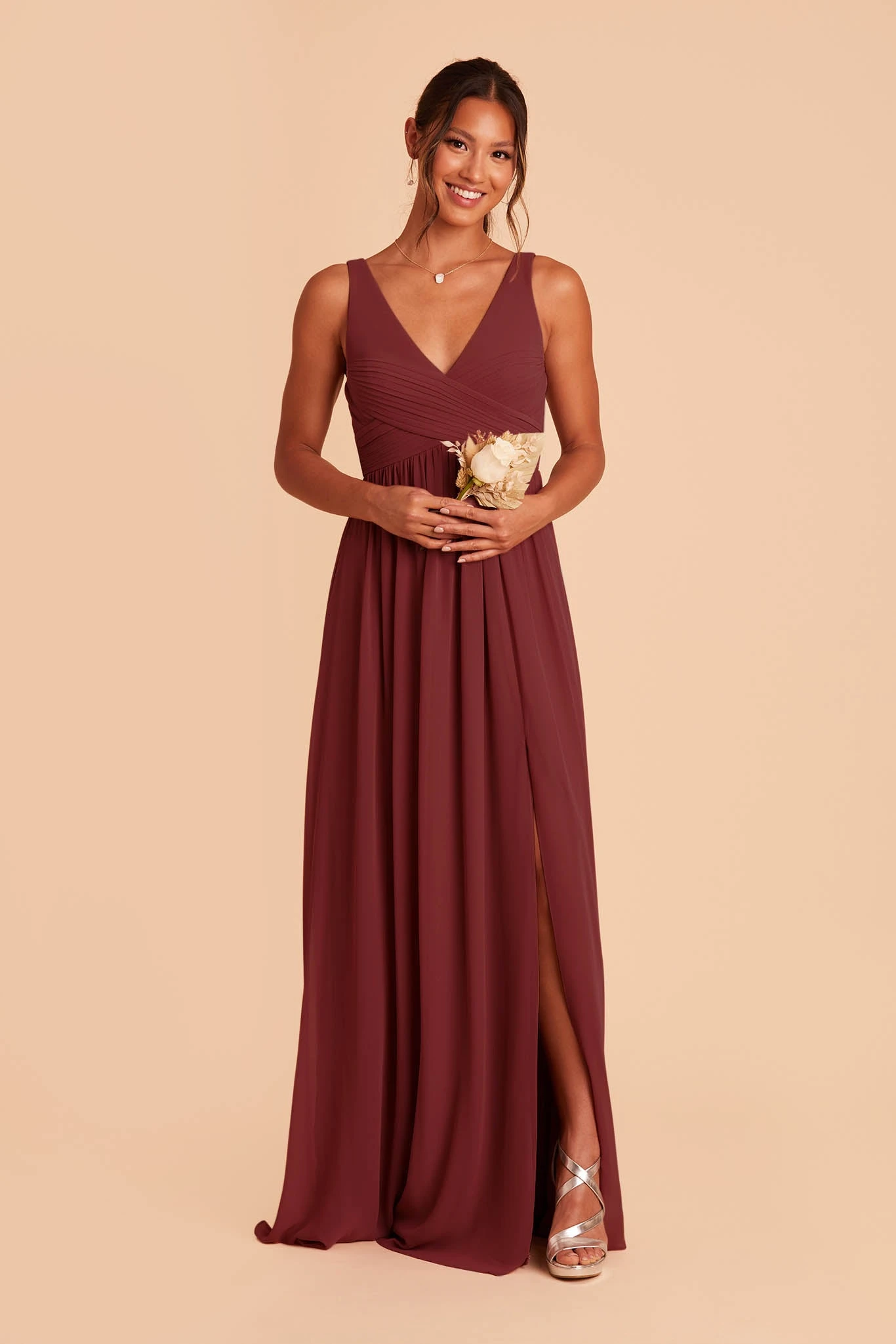 Laurie Empire Dress - Rosewood 3 Laurie Empire Dress - Rosewood