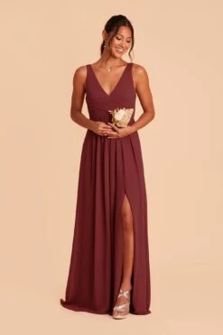 Laurie Empire Dress - Rosewood 14 Laurie Empire Dress - Rosewood -Cheap Plush Attire Store rosewood laurie slit bridesmaid dress 03