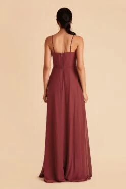 Winnie Convertible Chiffon Dress - Rosewood 17 Winnie Convertible Chiffon Dress - Rosewood -Cheap Plush Attire Store rosewood winnie convertible slit bridesmaid dress 01