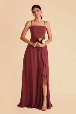 Winnie Convertible Chiffon Dress - Rosewood 16 Winnie Convertible Chiffon Dress - Rosewood -Cheap Plush Attire Store rosewood winnie convertible slit bridesmaid dress 03