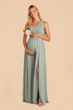 Grace Convertible Dress - Sage -Cheap Plush Attire Store sage grace convertible bridesmaid dress 01