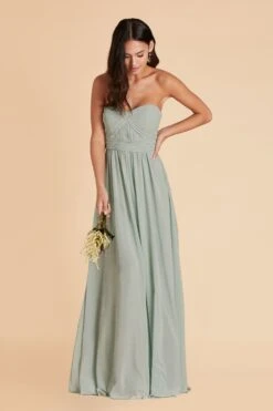Grace Convertible Dress - Sage -Cheap Plush Attire Store sage grace convertible chiffon bridesmaid dress 04