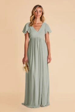 Hannah Empire Dress - Sage 17 Hannah Empire Dress - Sage -Cheap Plush Attire Store sage hannah maternity chiffon bridesmaid dress 01 87d60754 7a73 4c9d 90a5 065c0c972578